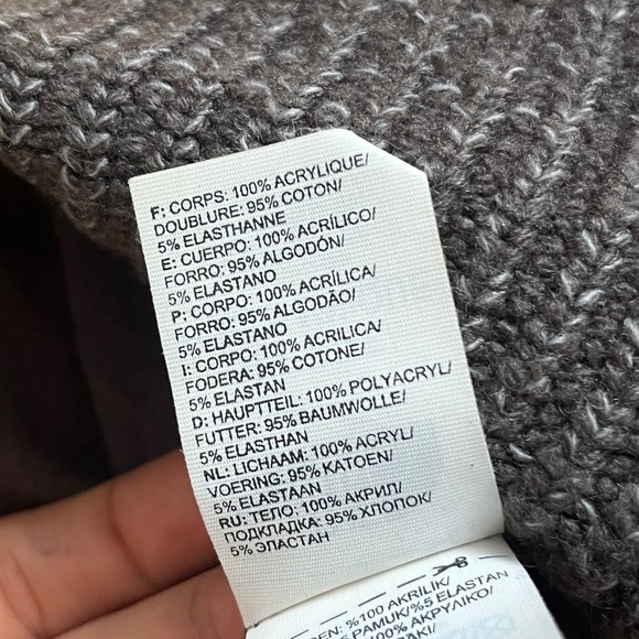 The North Face Beanie Hat Gray Knit Unisex One Size California Heritage - Picture 2 of 4